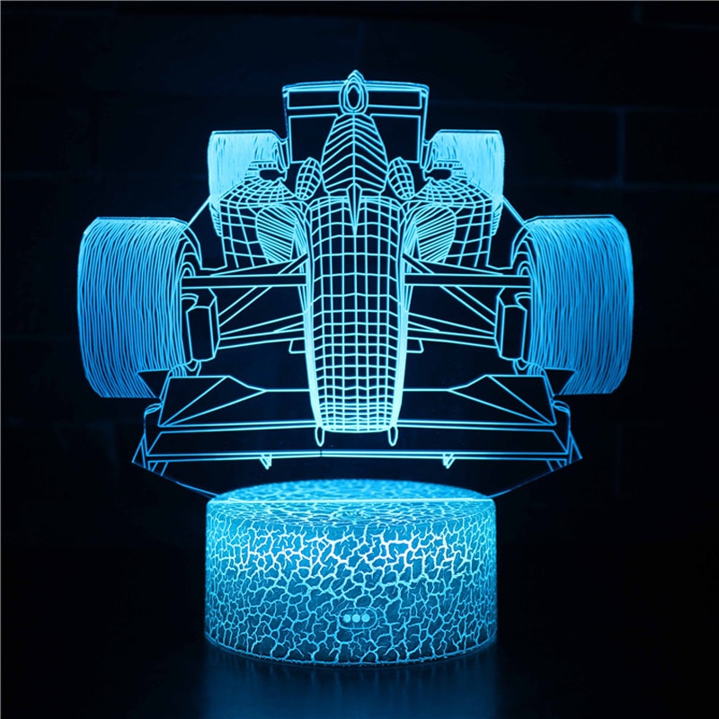 Sports Car LED Touch Sensor 3D Illusion Lights