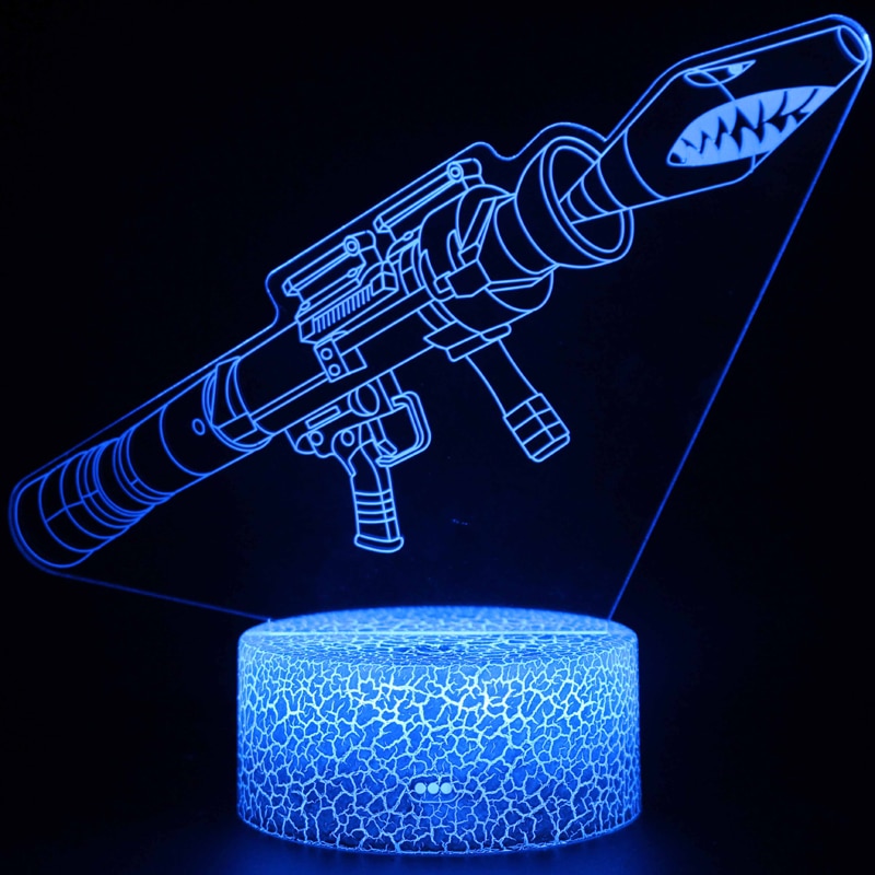 Gamers Rifle LED Touch Sensor 3D Illusion Lights